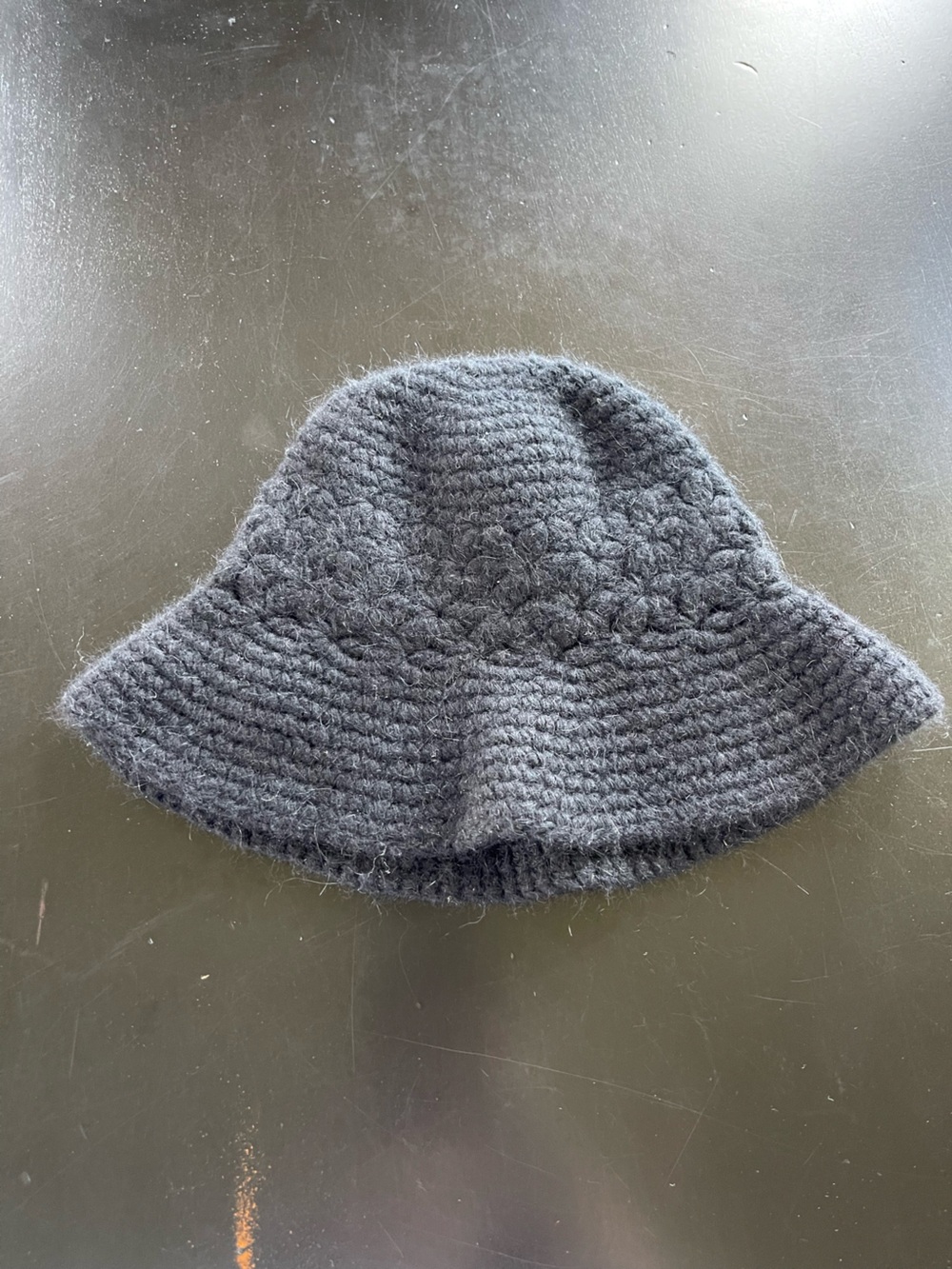 Ralph Lauren Black Crochet Knit Bucket Hat